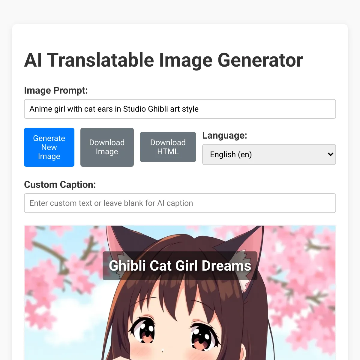 Translatable Image Format