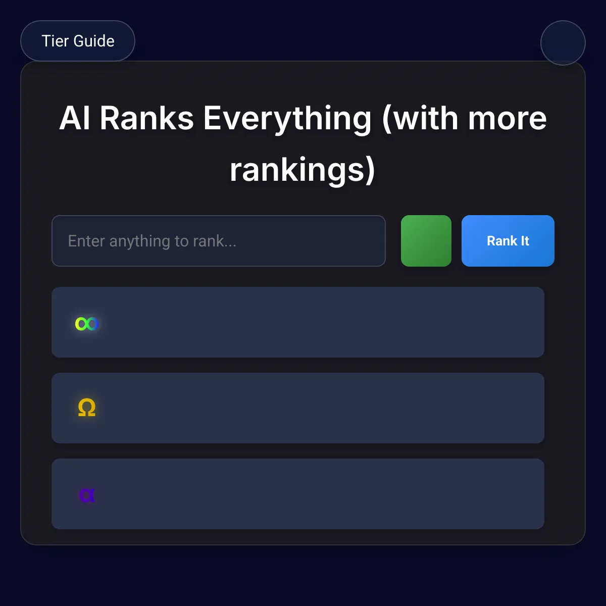 AI Ranks Everything (with more rankings)
