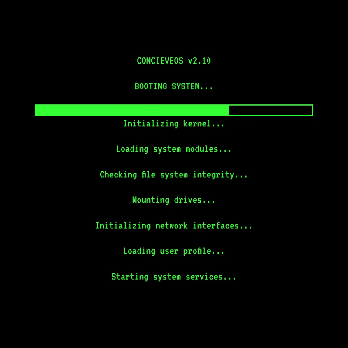 the project is loading