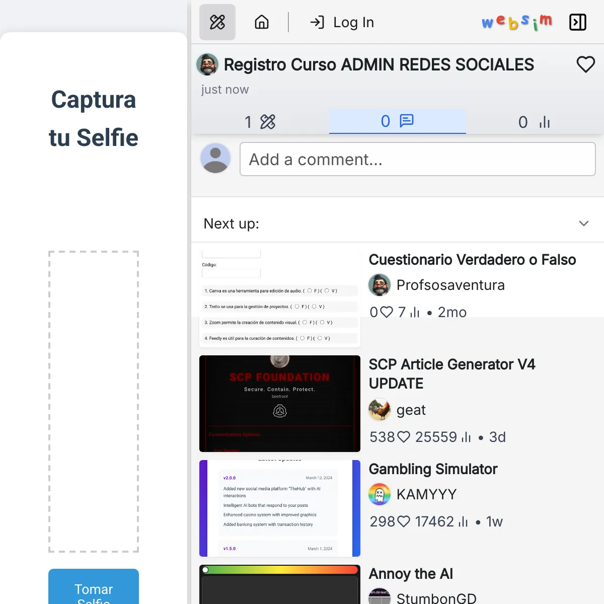 the project is loading