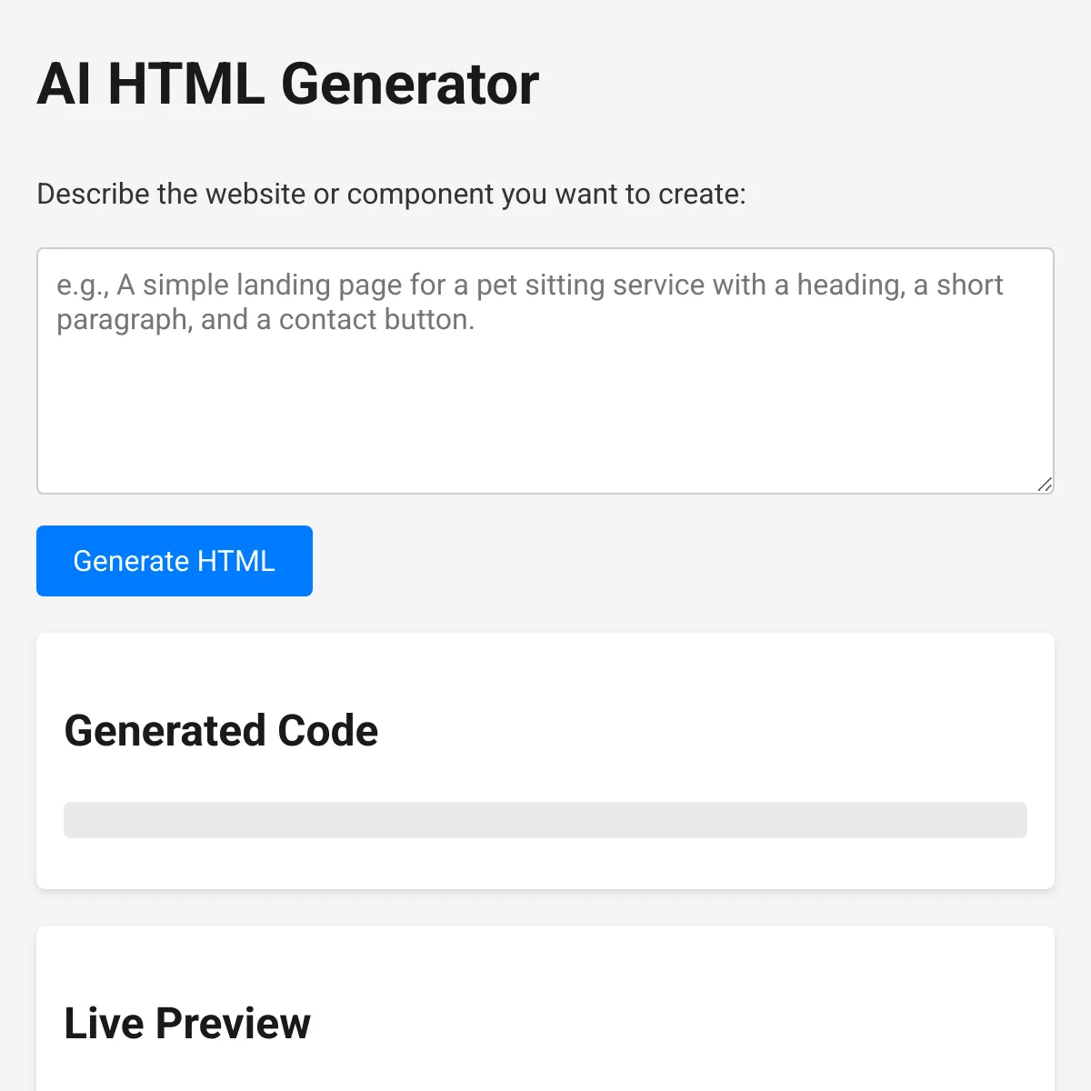the project is loading
