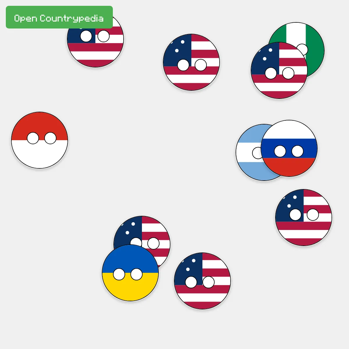 Draggable Countryballs
