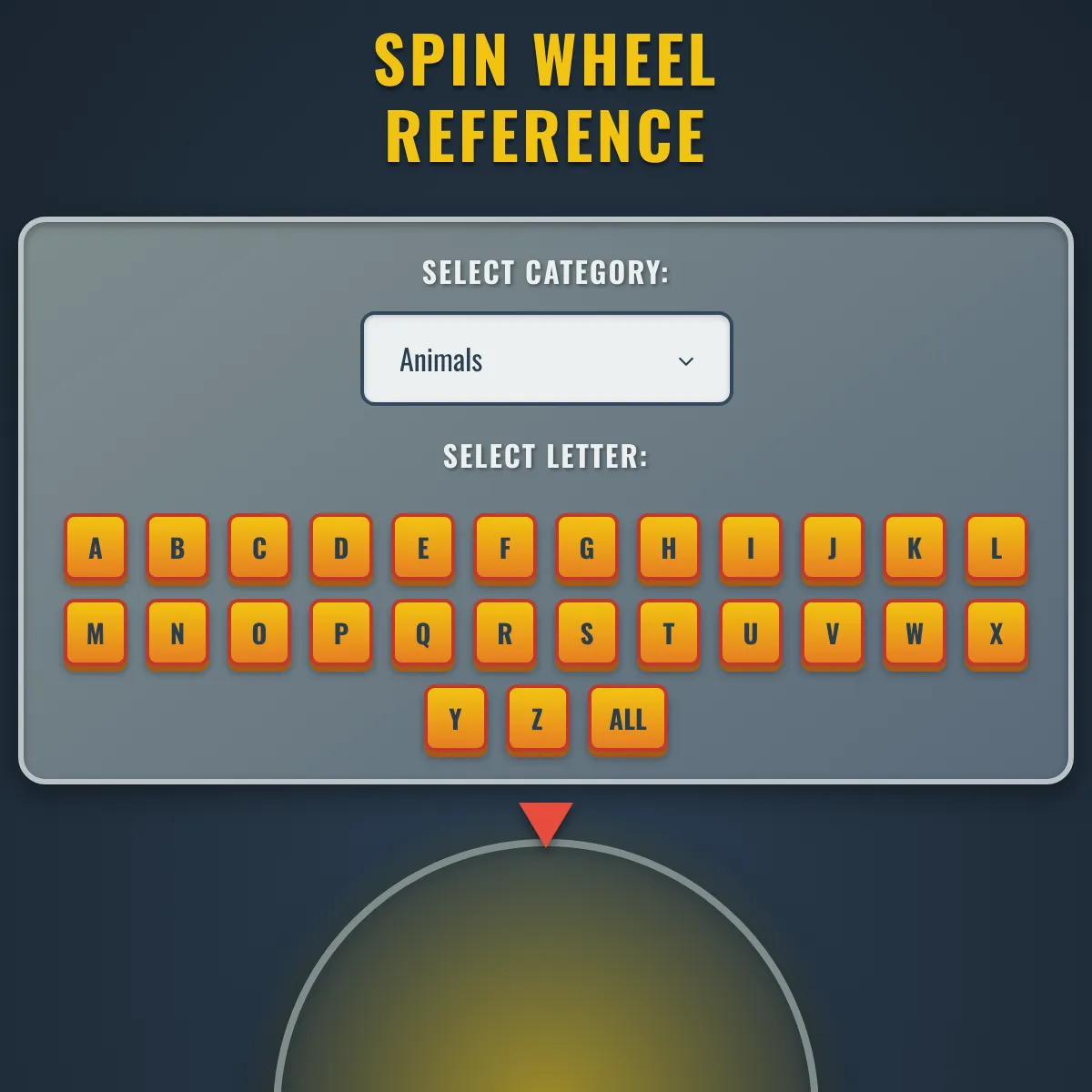 Art Reference Spin Wheel