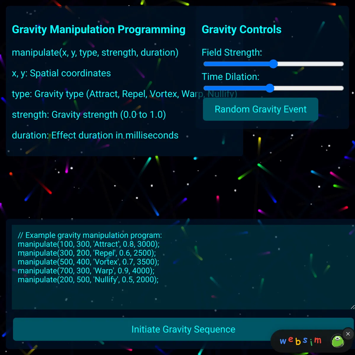 Dioce - Gravity Manipulation Simulator