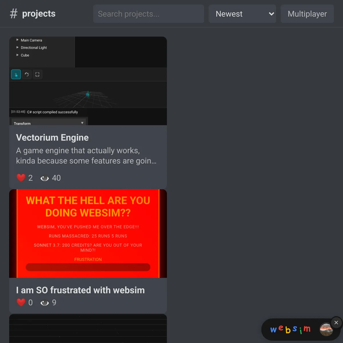 the project is loading