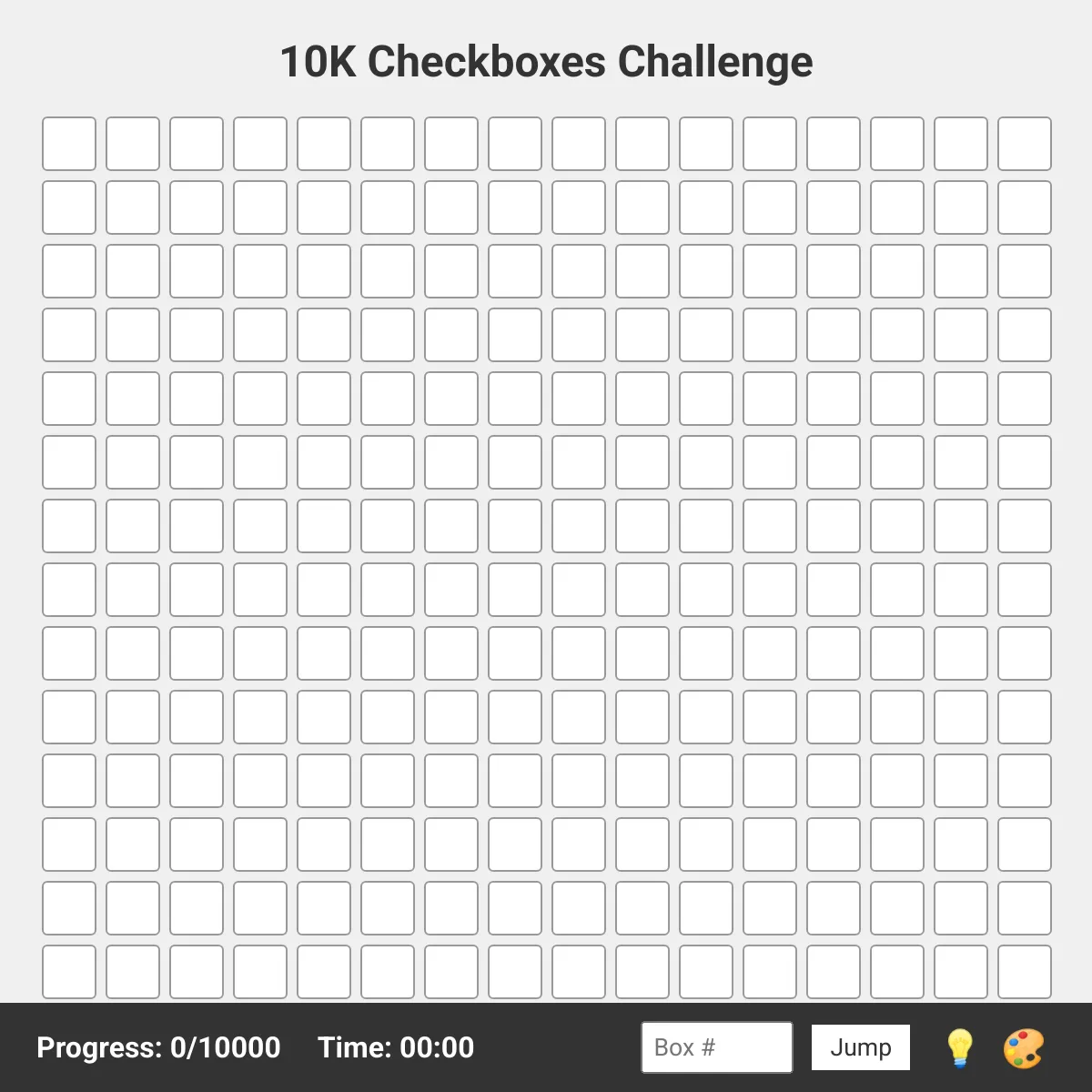 10,000 Checkboxes