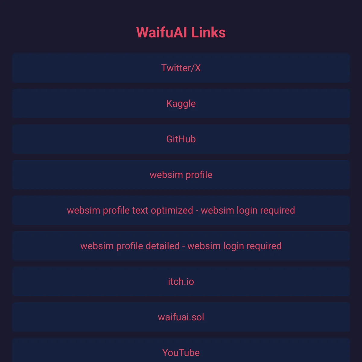 WaifuAI Social Links