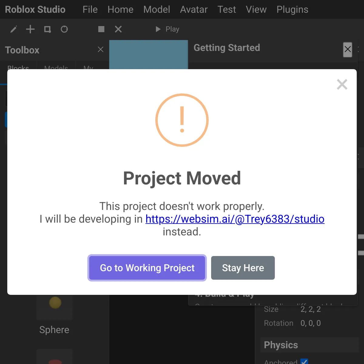 the project is loading