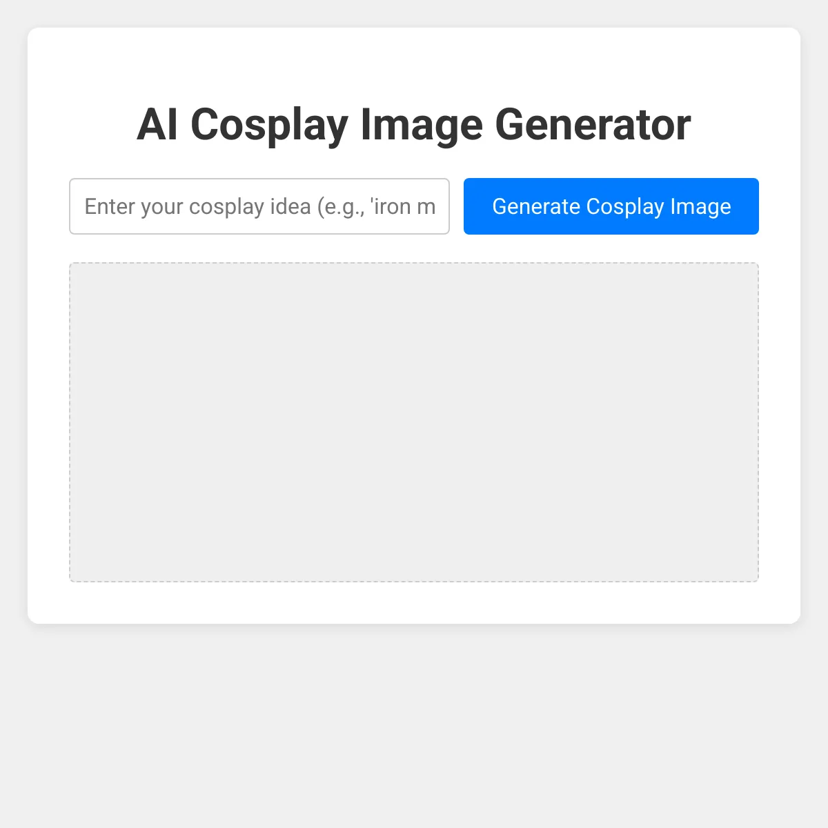 AI Cosplay Image Generator