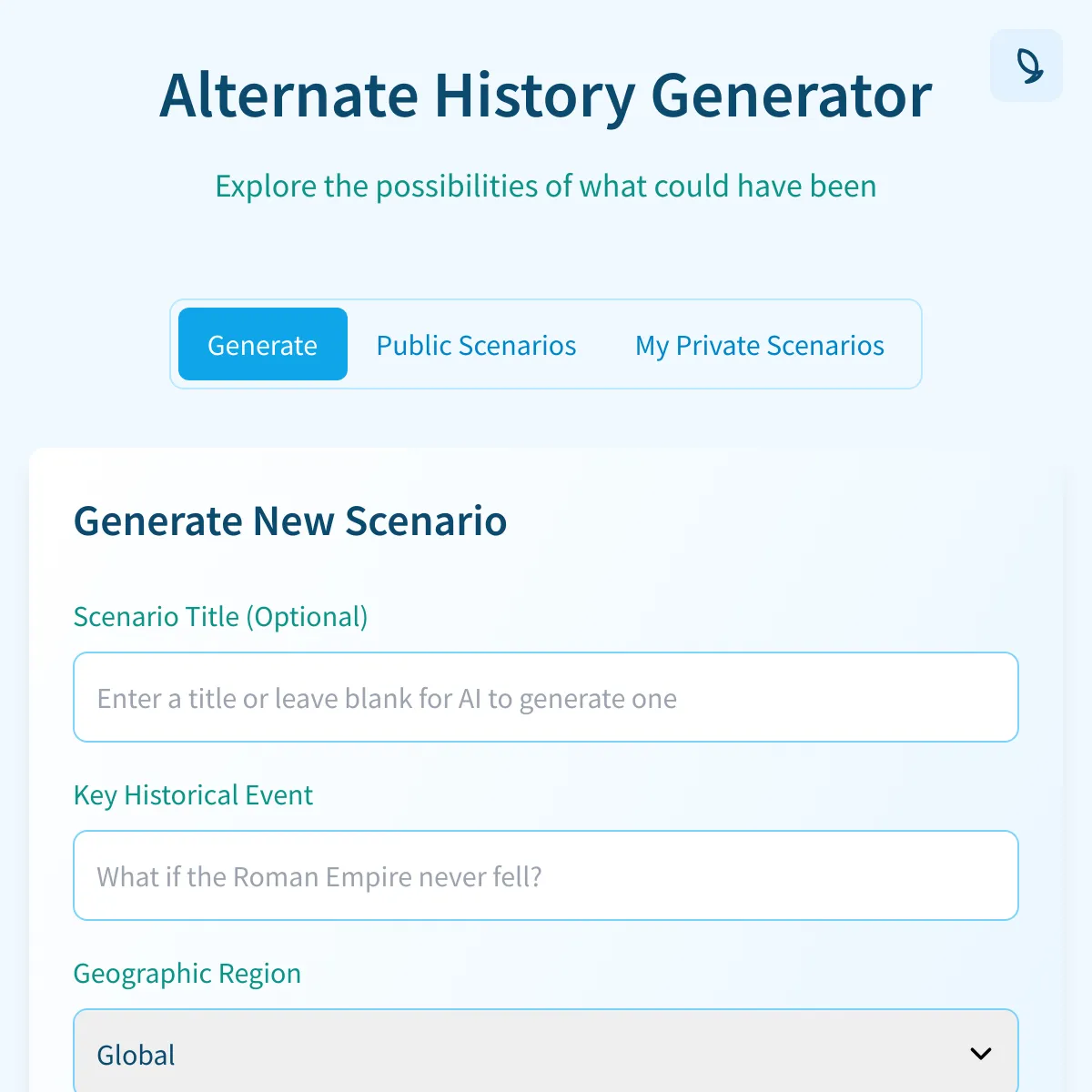 Alternate History Generator