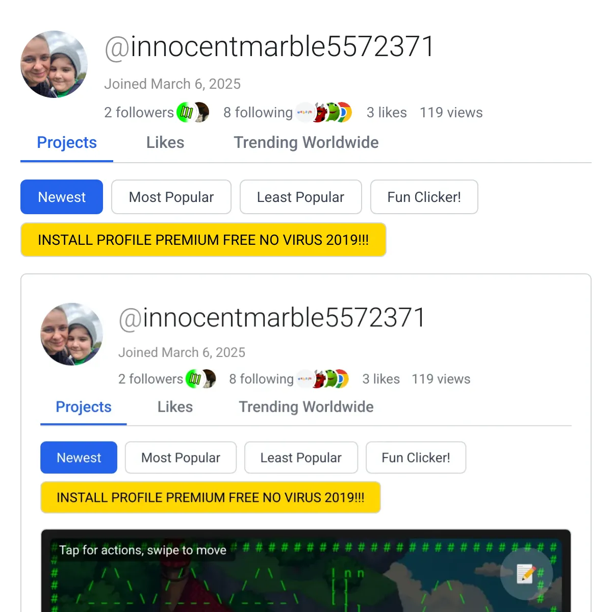 the project is loading