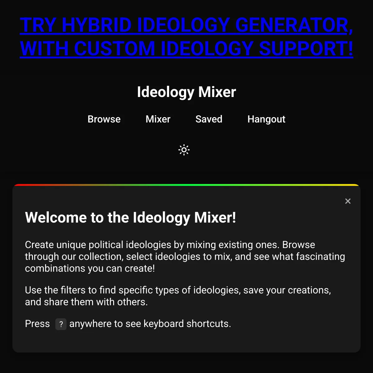 Ideology Mixer (Tarumath Version)