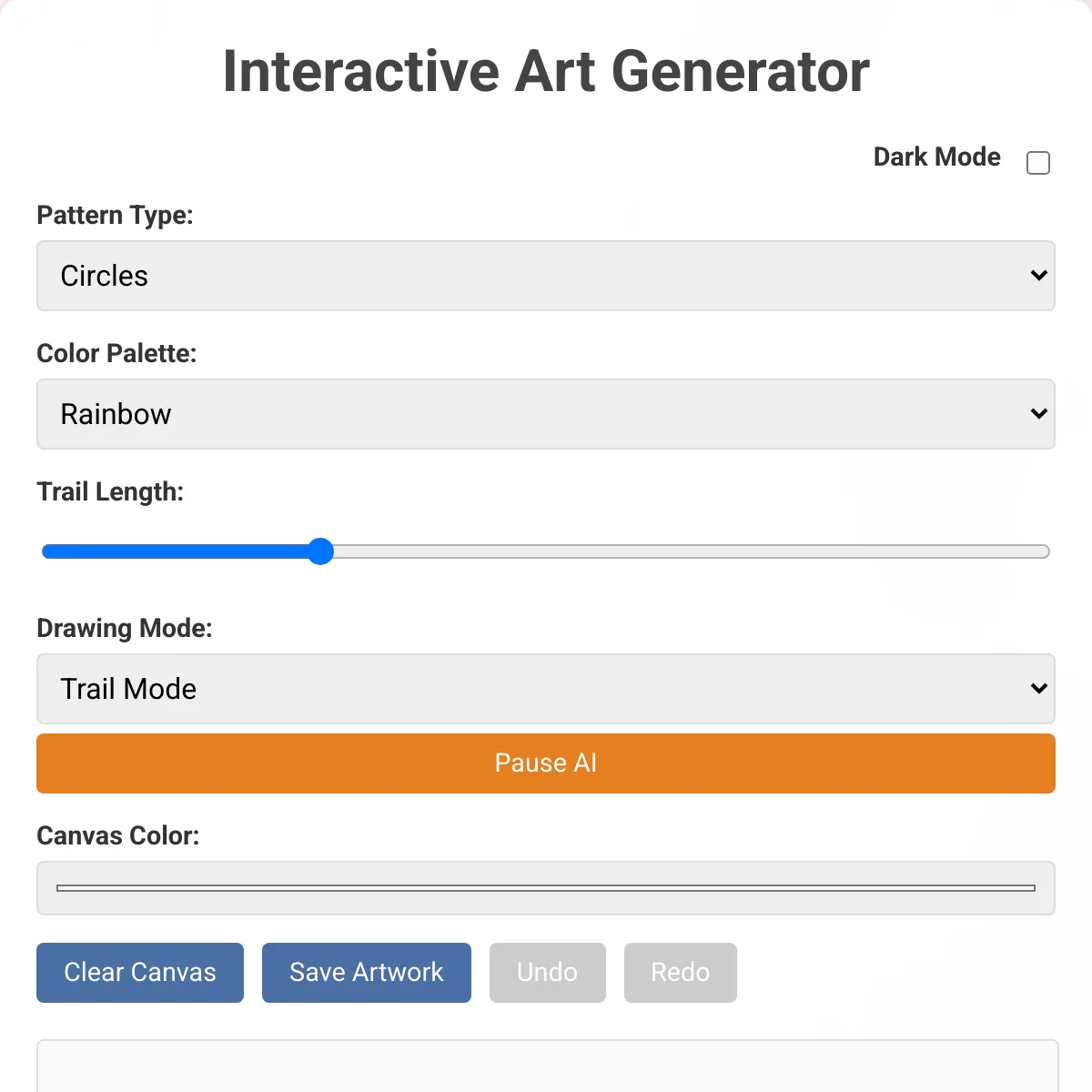 Interactive Art Generator