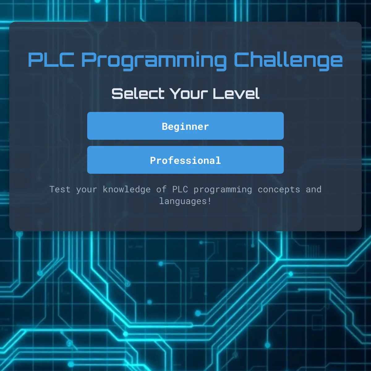 PLC Programming Challenge