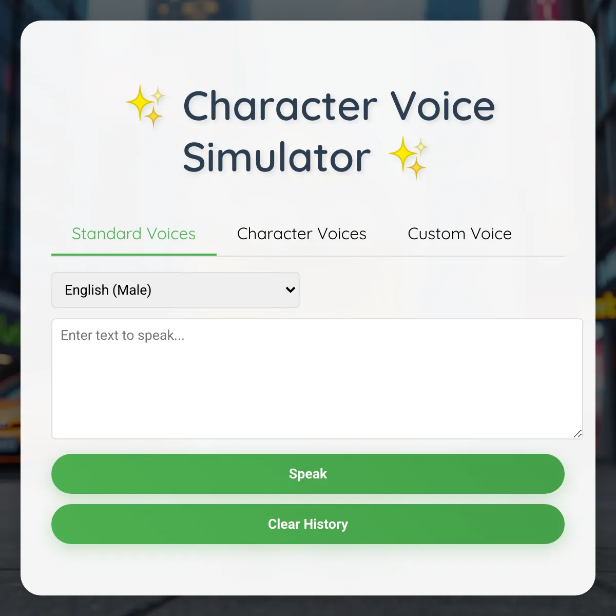 TTS Voice Simulator