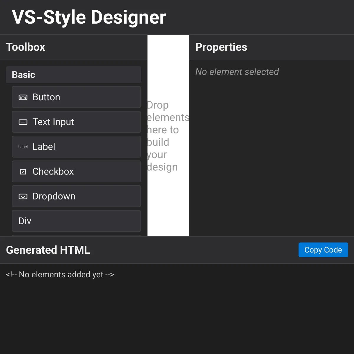 HTML Toolbox (Early Release)