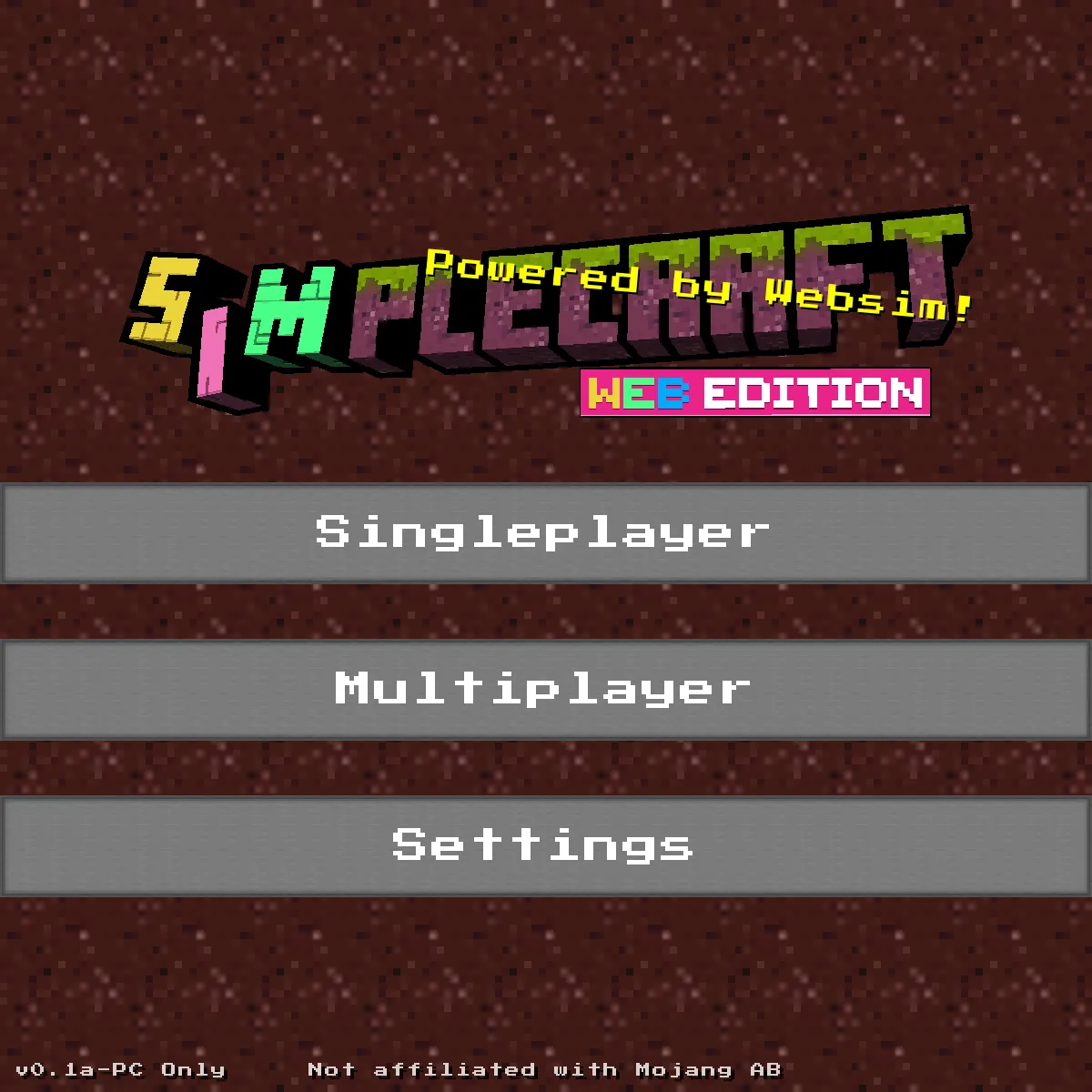 Simplecraft - Web Edition