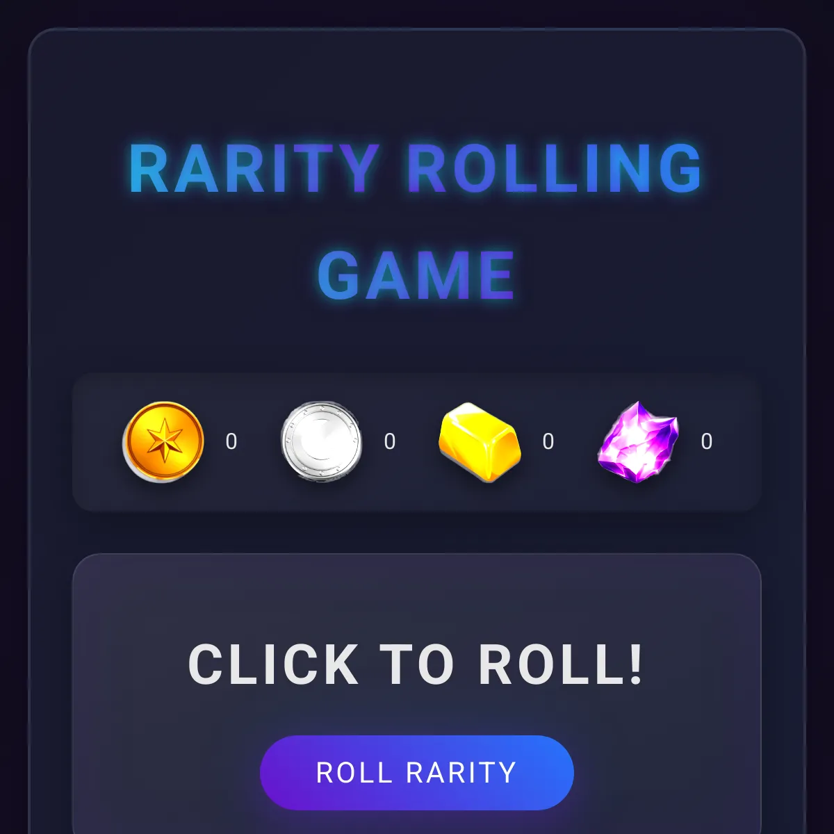 Rarity Rolling Game