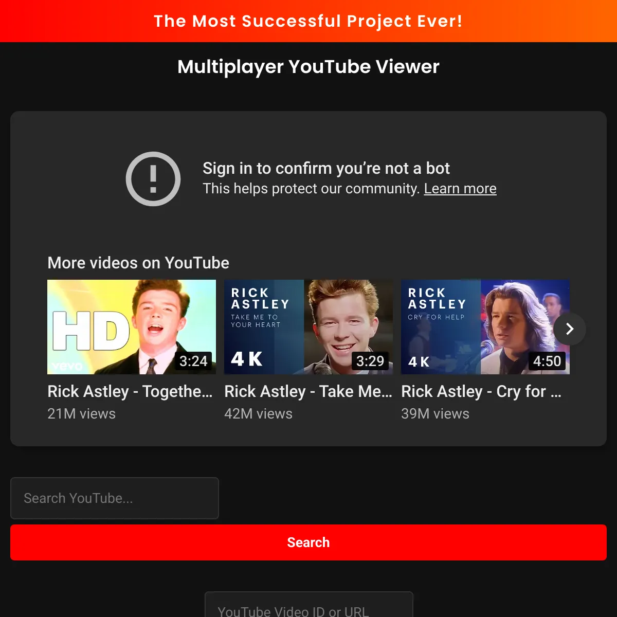 the project is loading