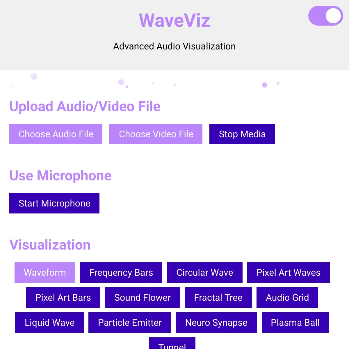WaveViz - Advanced Audio Visualization