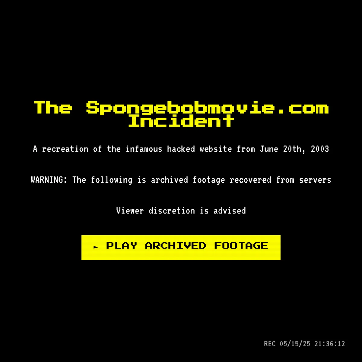 The Spongebobmovie.com Incident