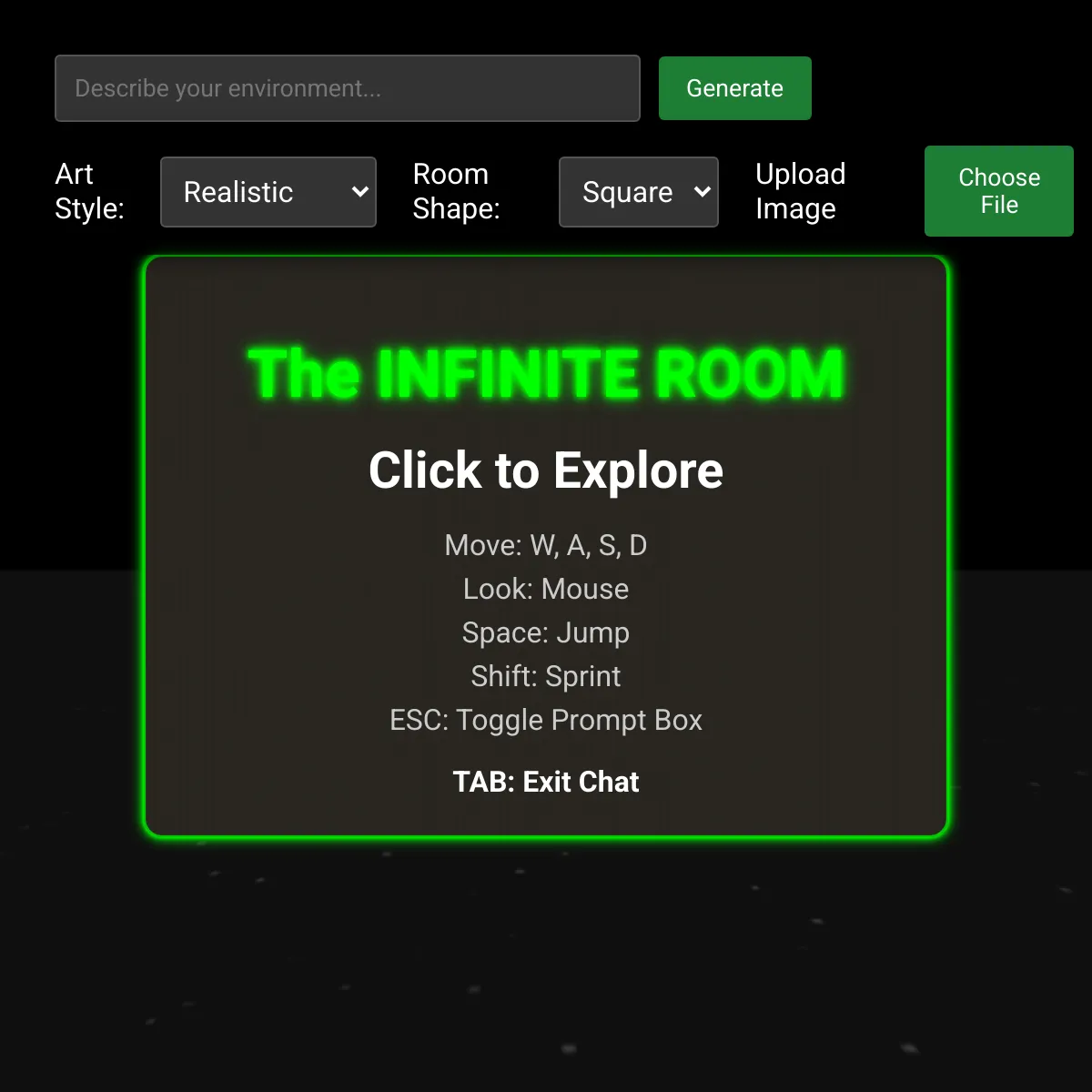 The INFINITE ROOM - AI Image Generator