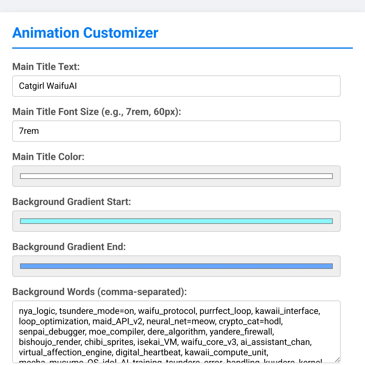 the project is loading