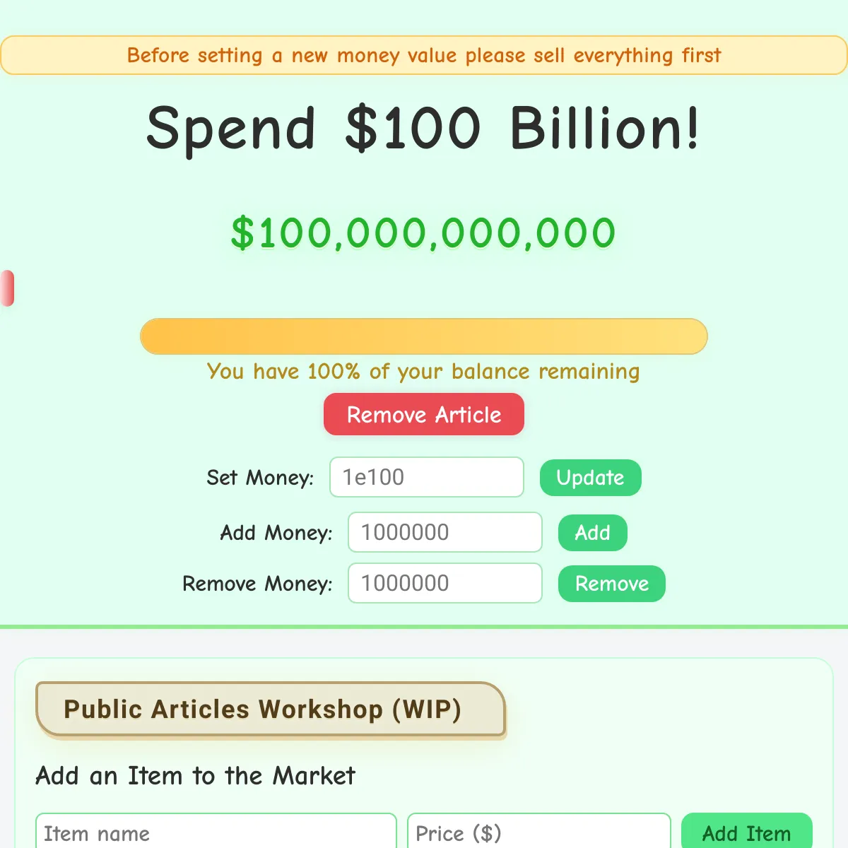 Spend Money