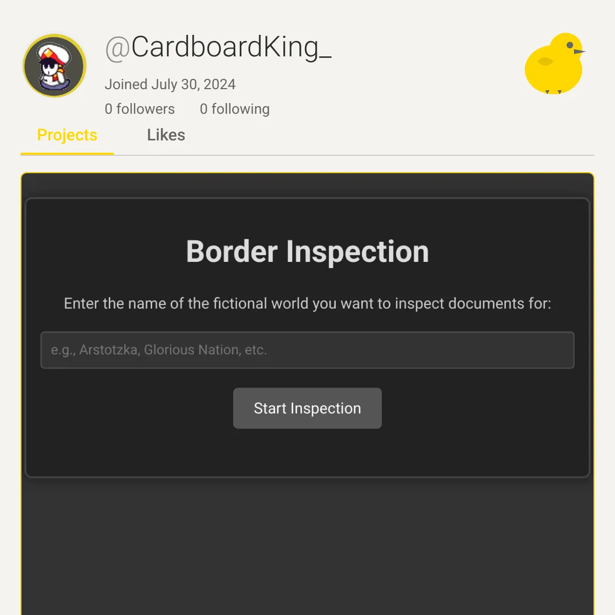 the project is loading