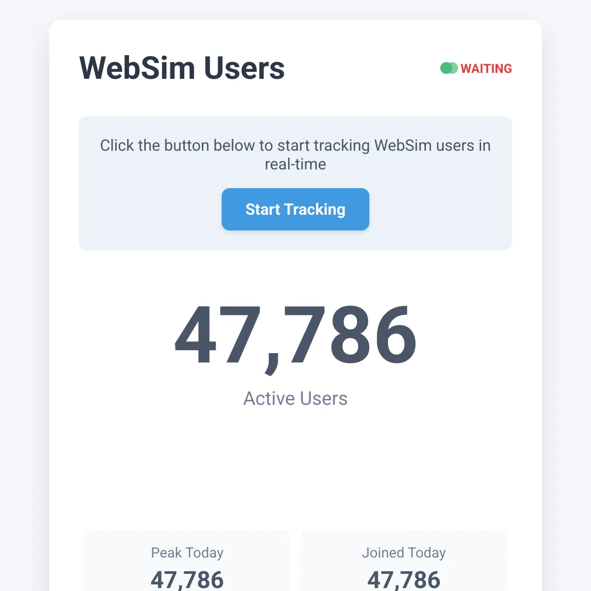 WebSim User Counter