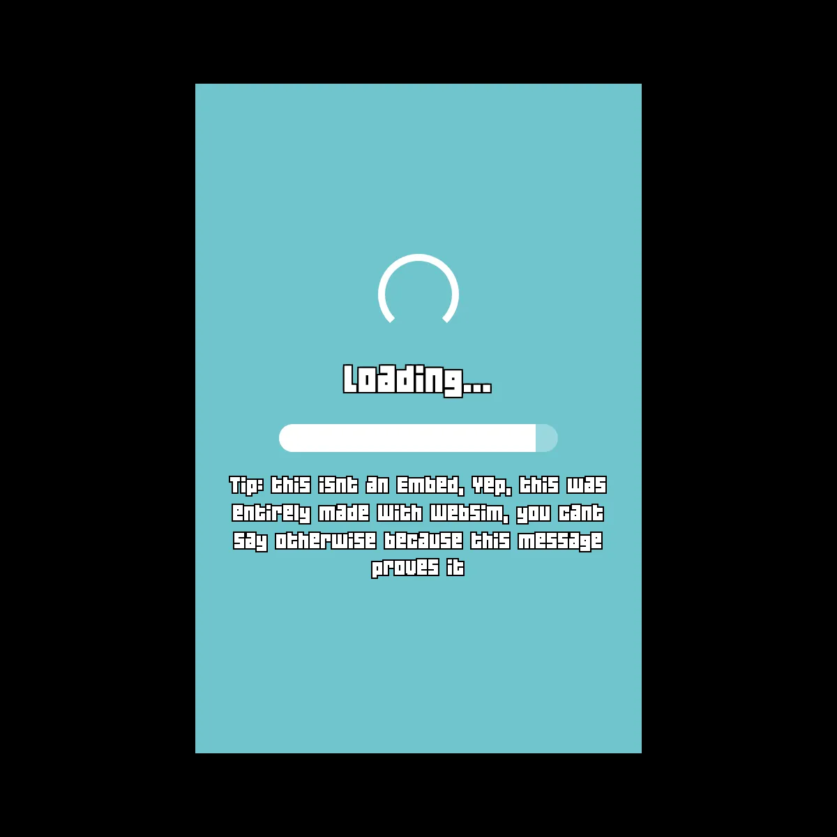 the project is loading