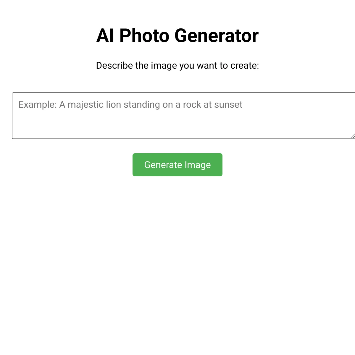 AI Photo Generator