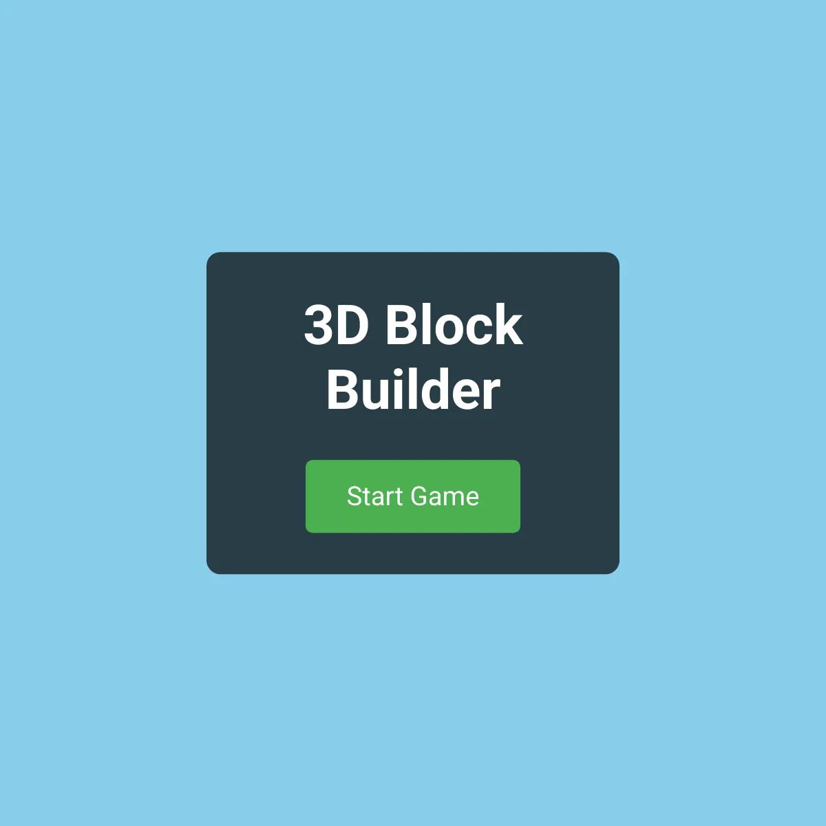 3D Block Builder