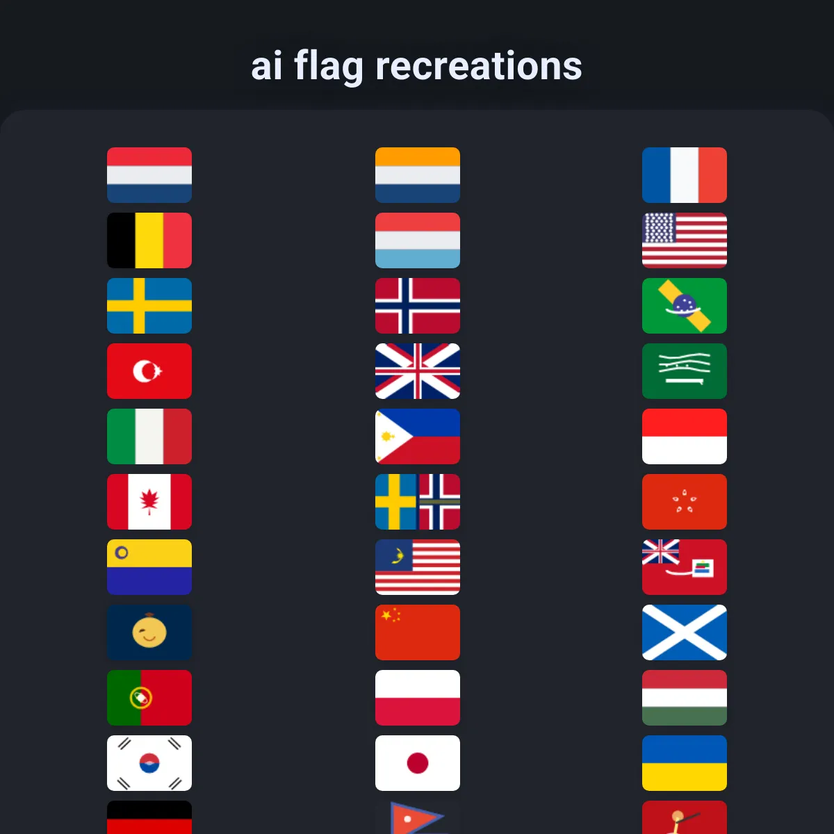 AI Flag Recreations (CLOSED DUE TO INACCURACY OF AI GENERATIONS, THANKS ...