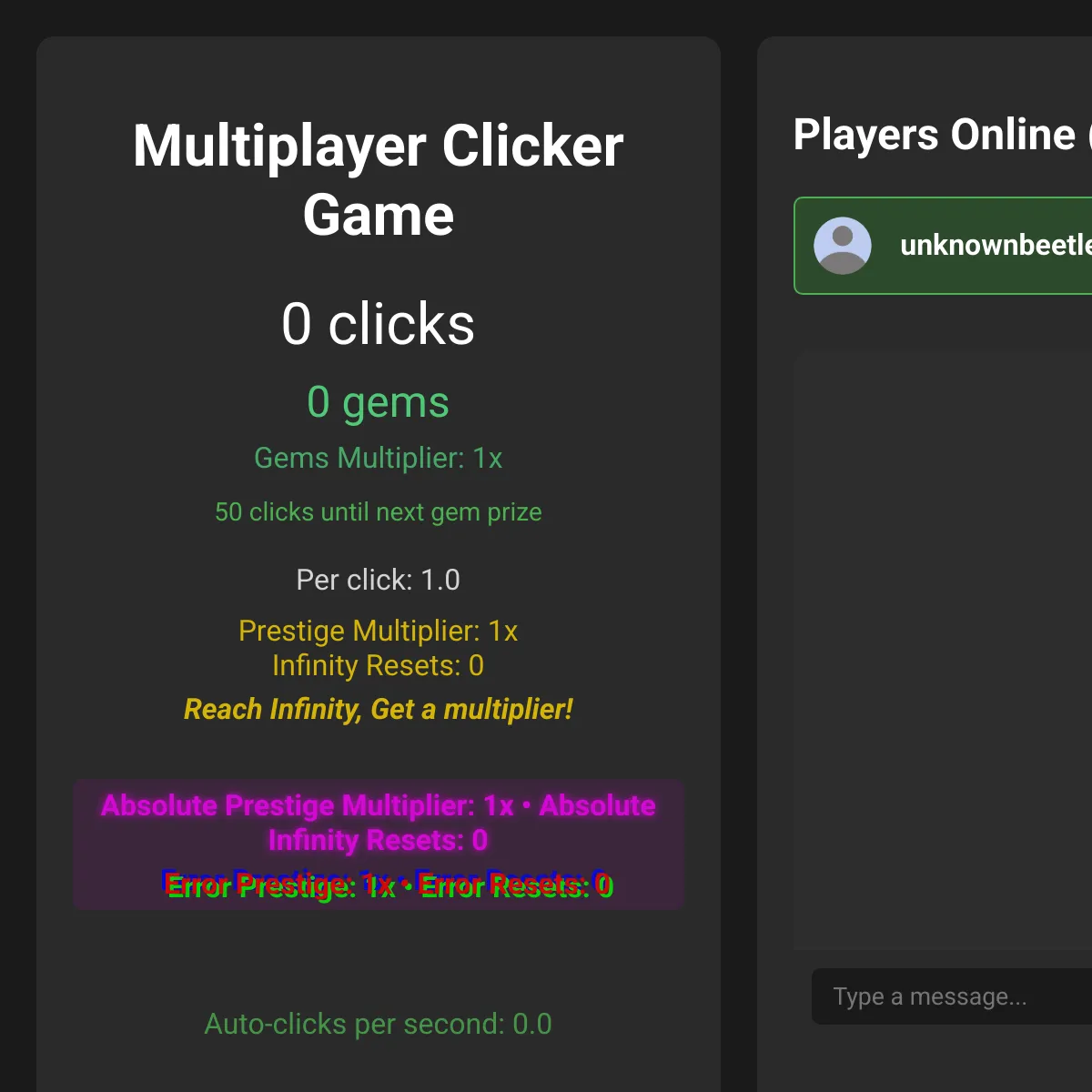 Multiplayer Clicker Game