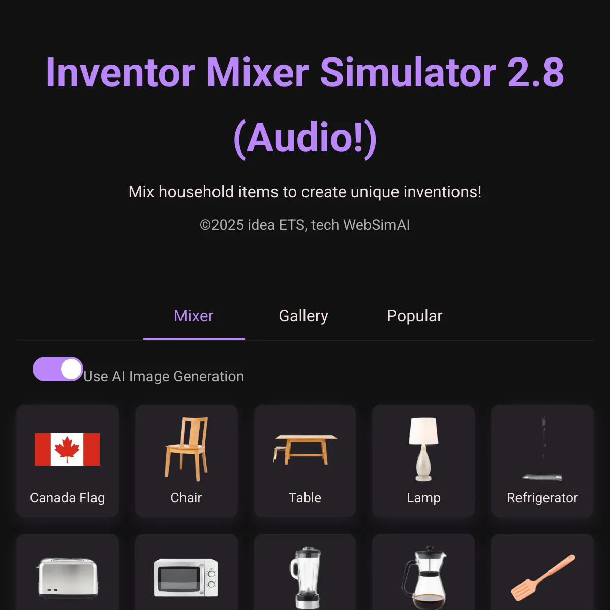 Inventor Mixer Simulator 2.1