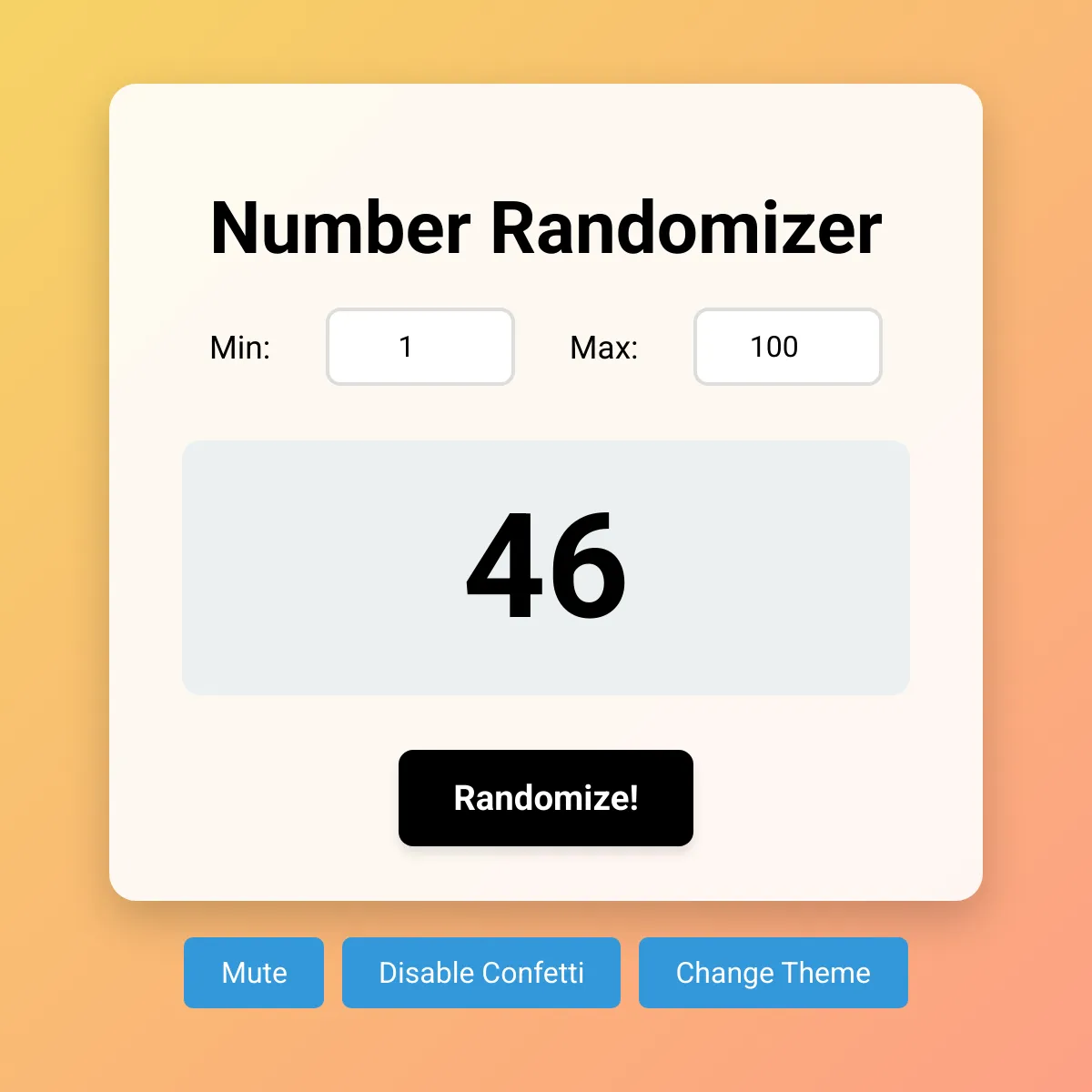 Number Randomizer