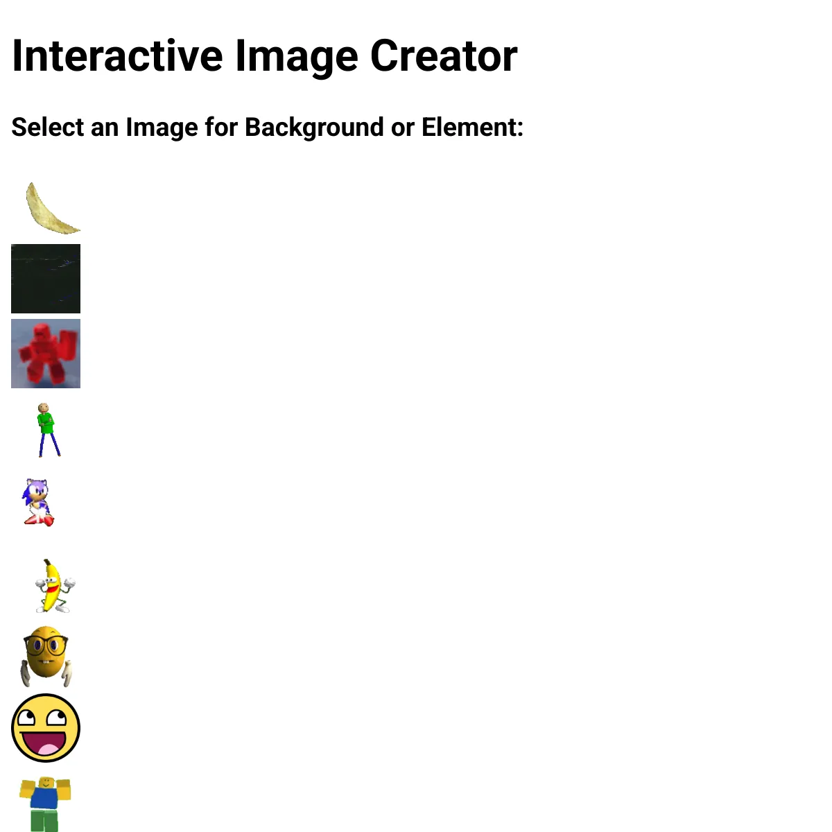 Interactive Image Creator