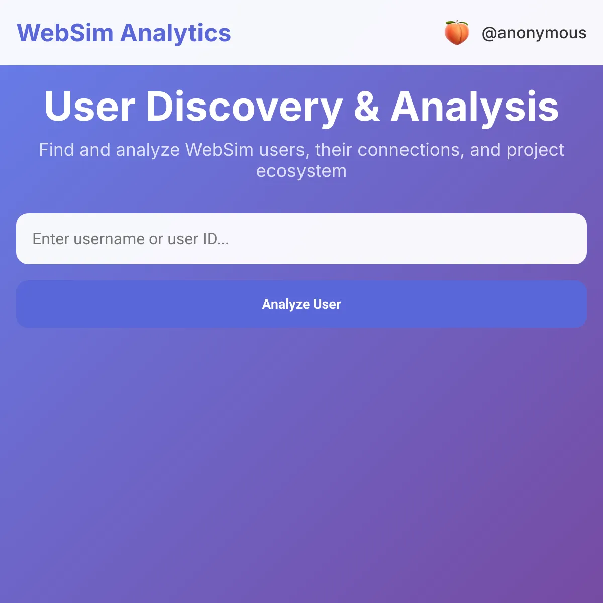 WebSim Social Analytics