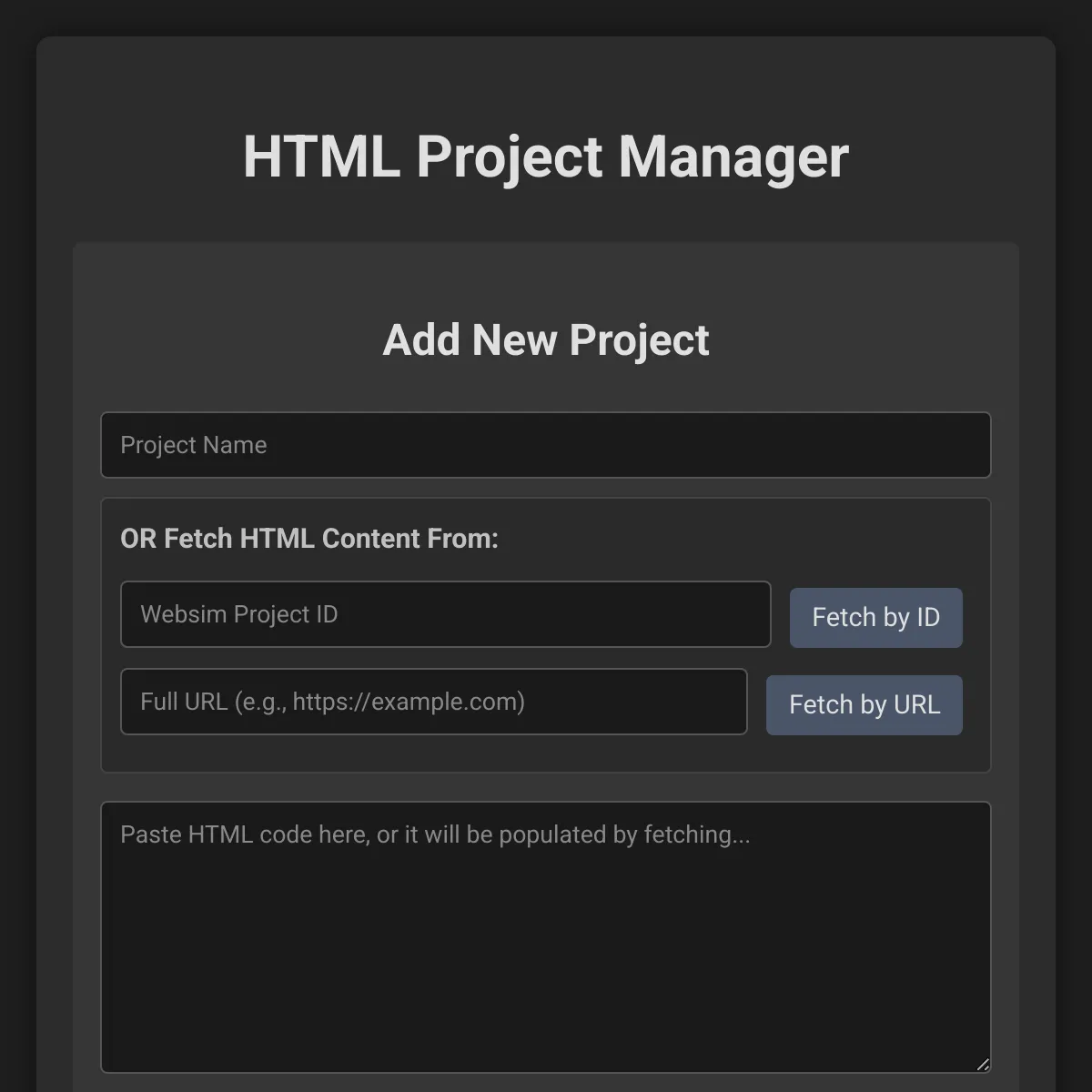 the project is loading