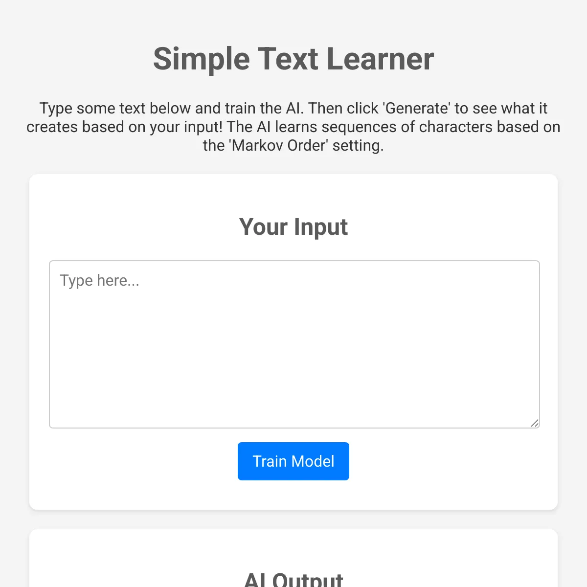Simple Text Learner