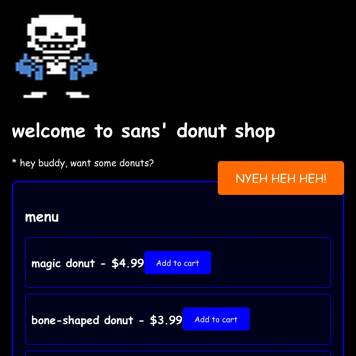 Sans' Donut Shop
