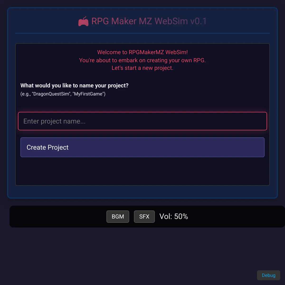the project is loading