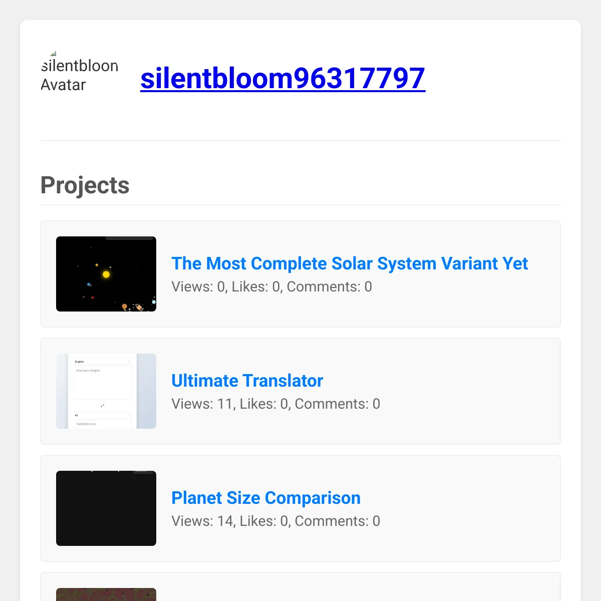 the project is loading