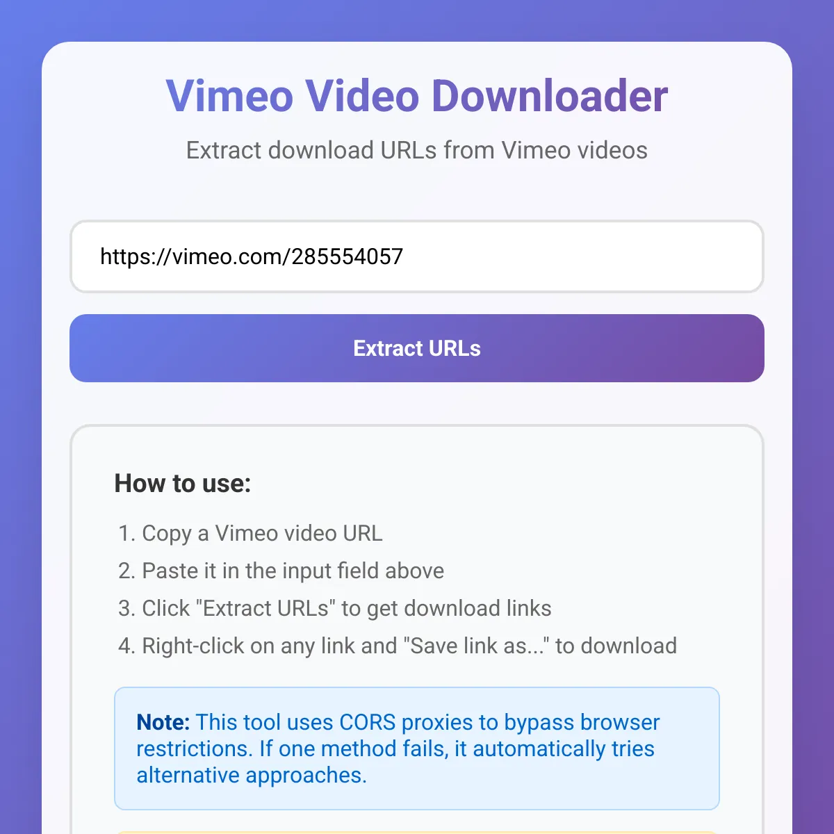 Vimeo Video Downloader