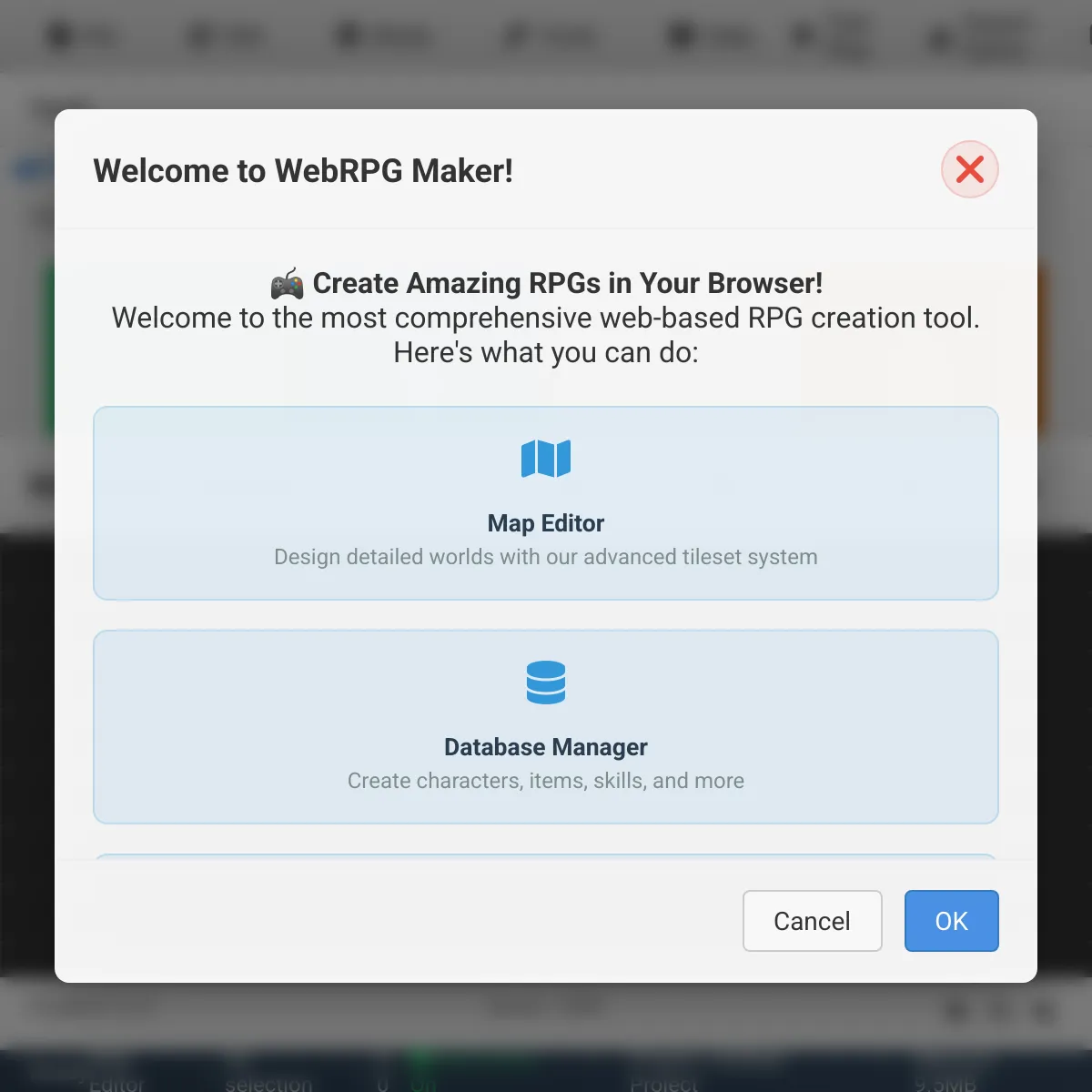 WebRPG Maker - RPG Creation Studio