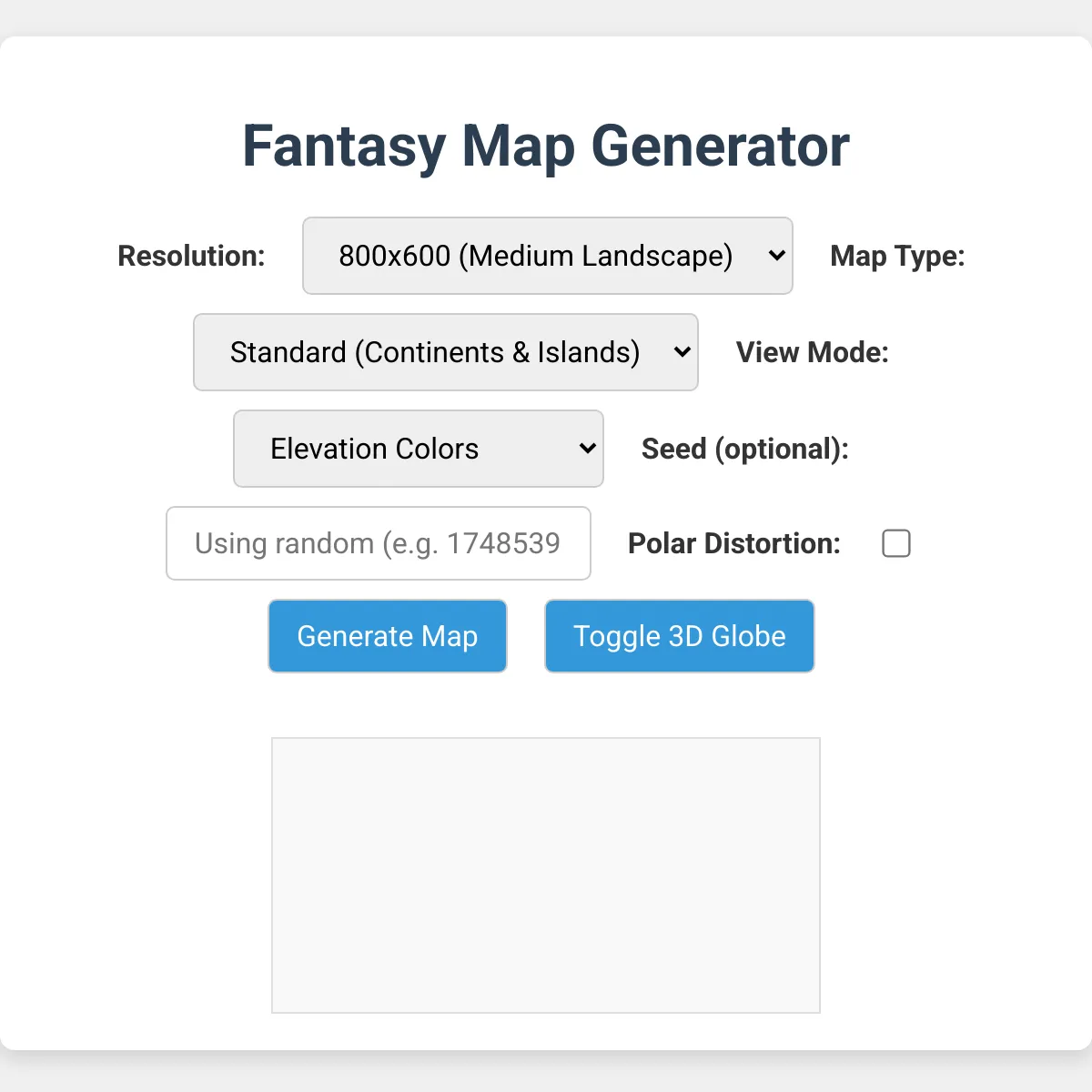Fantasy Map Generator