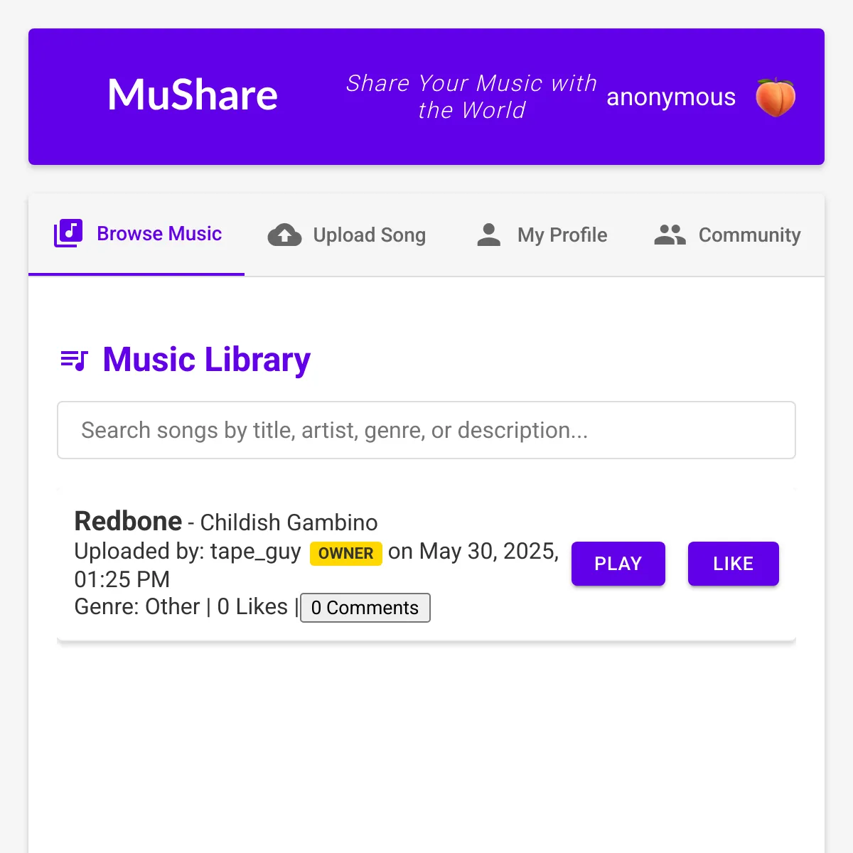 MuShare - Music Sharing Platform