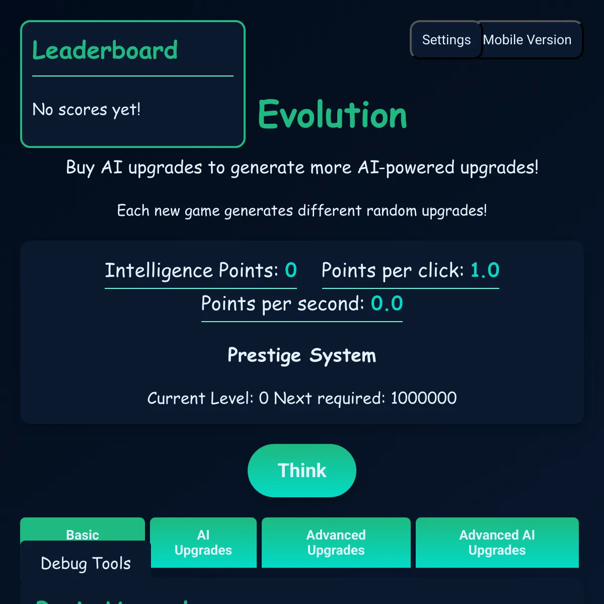 AI Evolution - Upgrade Generator