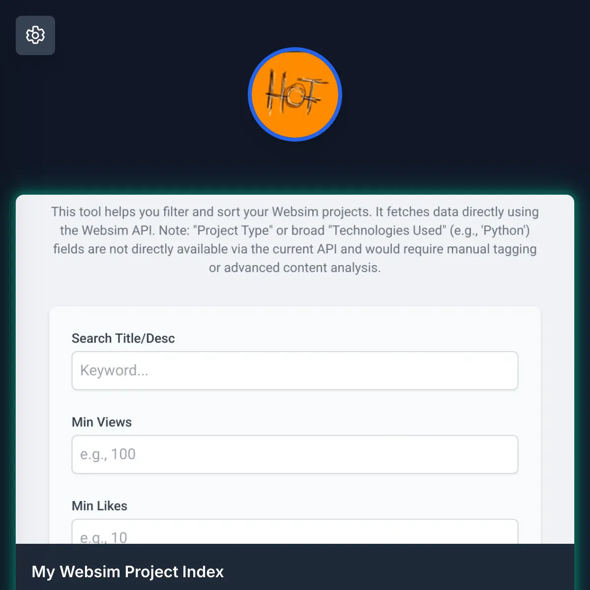 the project is loading